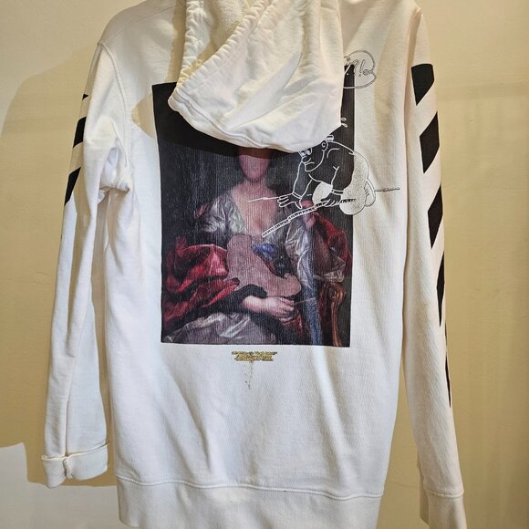 Off-White Brand Front-Zip Hoodie (Graphic back) - Picture 2 of 9